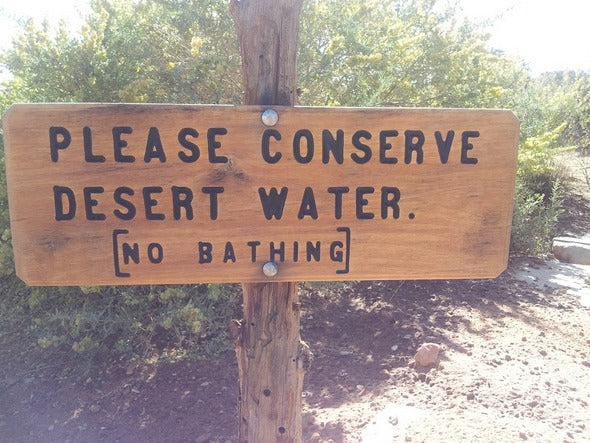 desert water sign