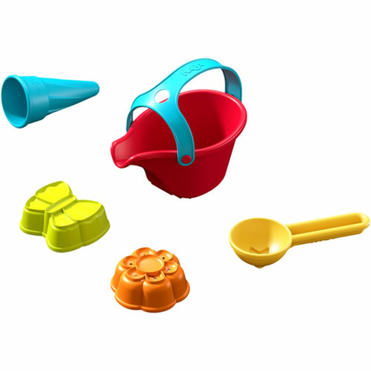 Mud Pie Orange Collapsible Sand Bucket Set