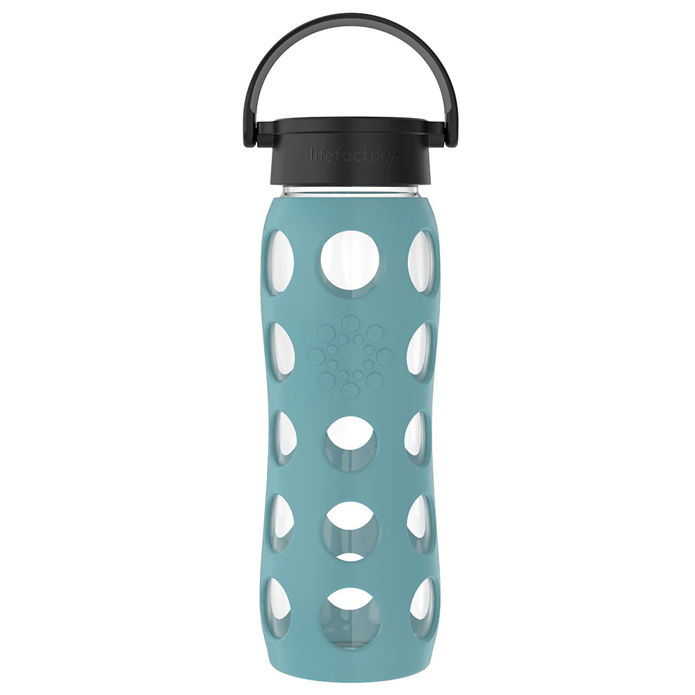 Lifefactory 16oz Glass Water Bottle with Active Flip Cap - Ultramarine Ombre