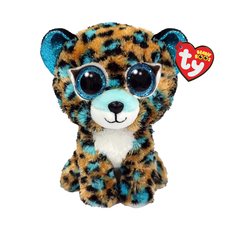 Ty Beanie Squish-A-Boos Collection - Livvie Spotted Leopard Medium - 1