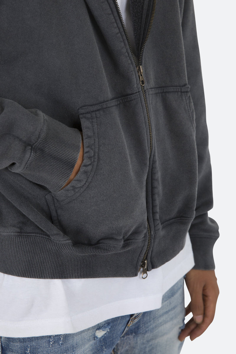 Basic Zip Up Hoodie - Vintage Black | mnml | shop now