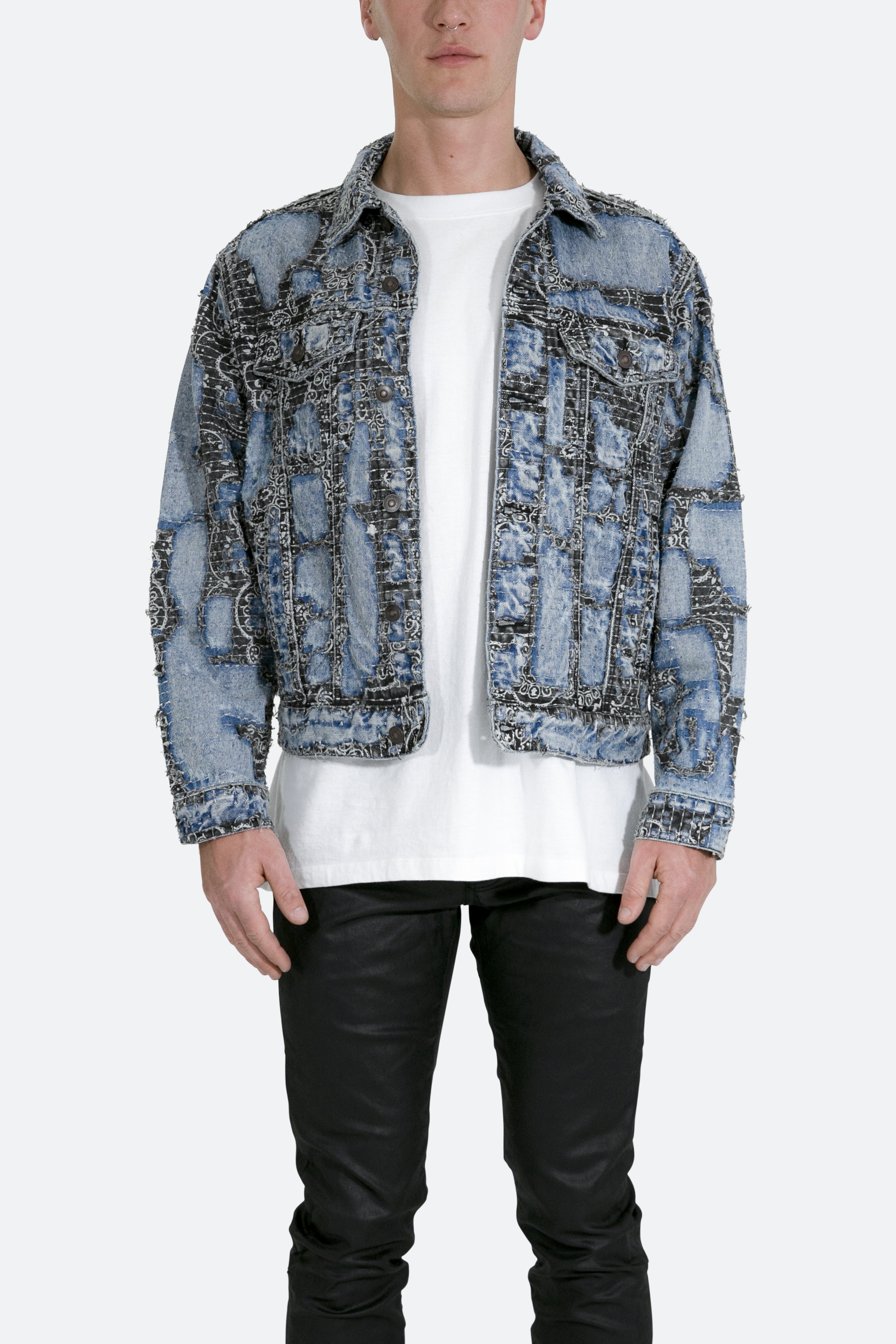 Sherpa Body Trucker Jacket - Blue/White | mnml | shop now