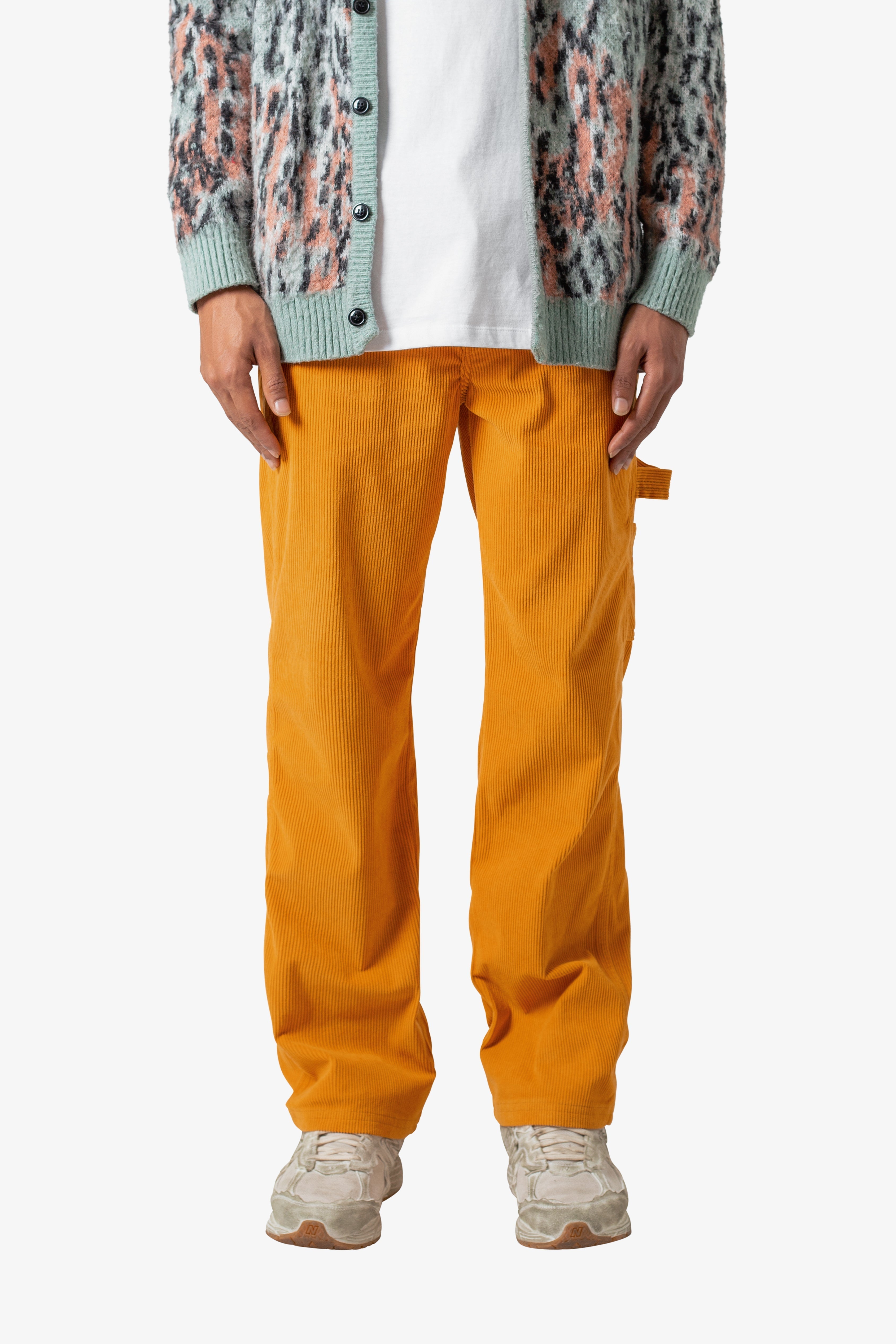 Corduroy Carpenter Pants - Gold | mnml | shop now