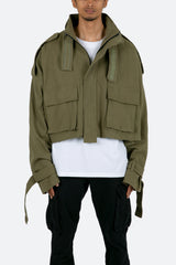 Cropped M65 Jacket - Khaki | mnml | shop now