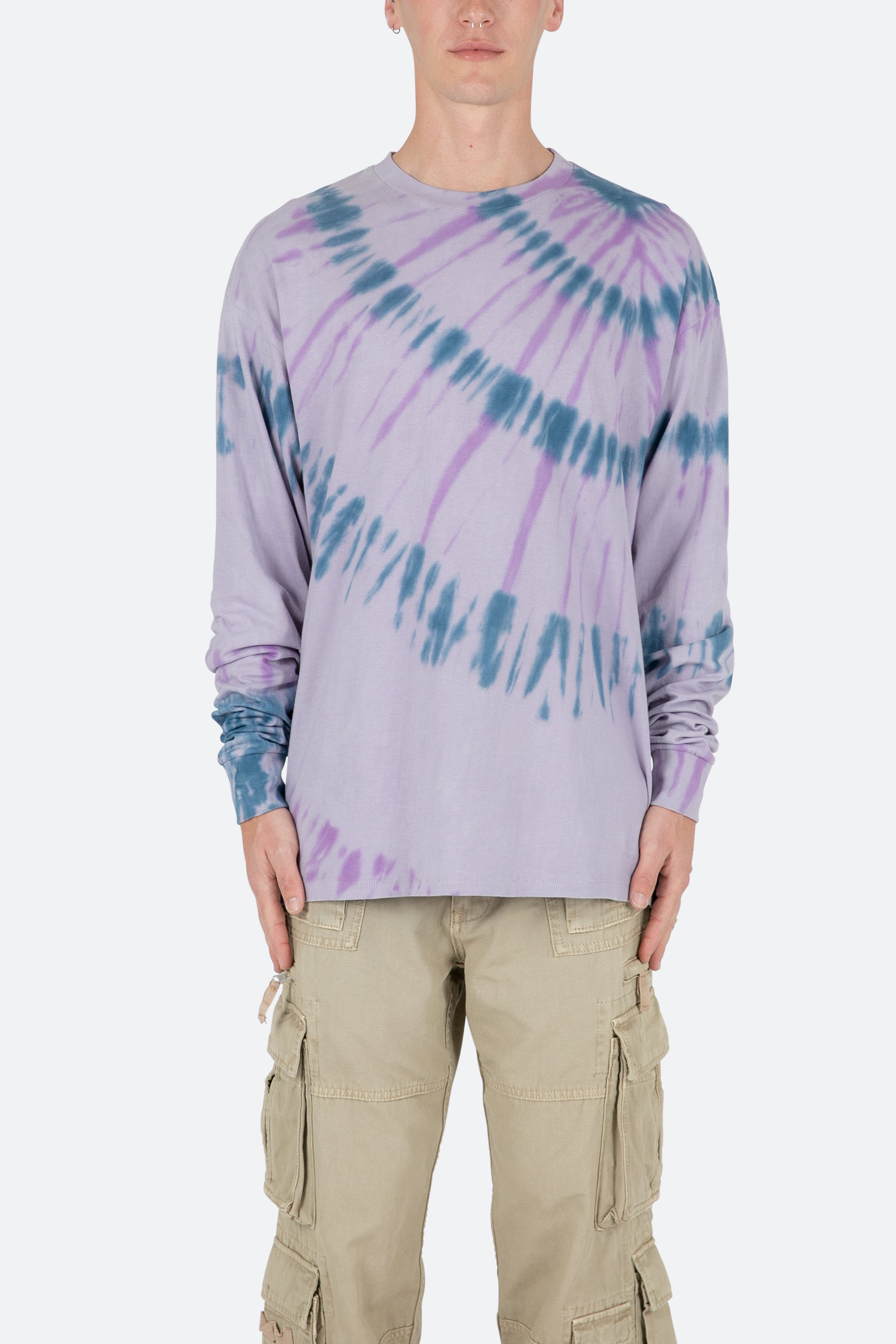 Cross Washed L/S Tee - Purple