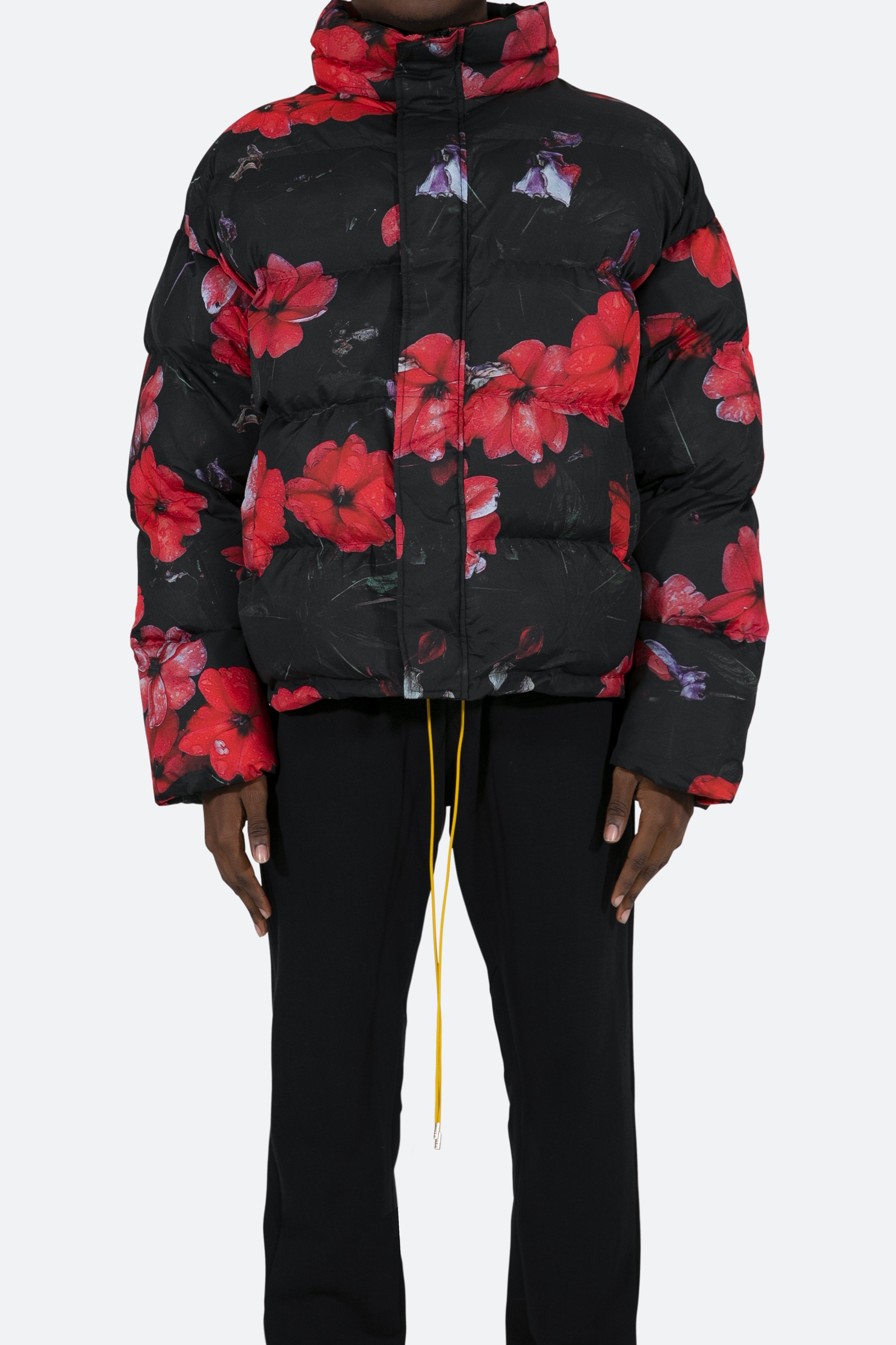 Floral Puffer Jacket - Multi | mnml | shop now
