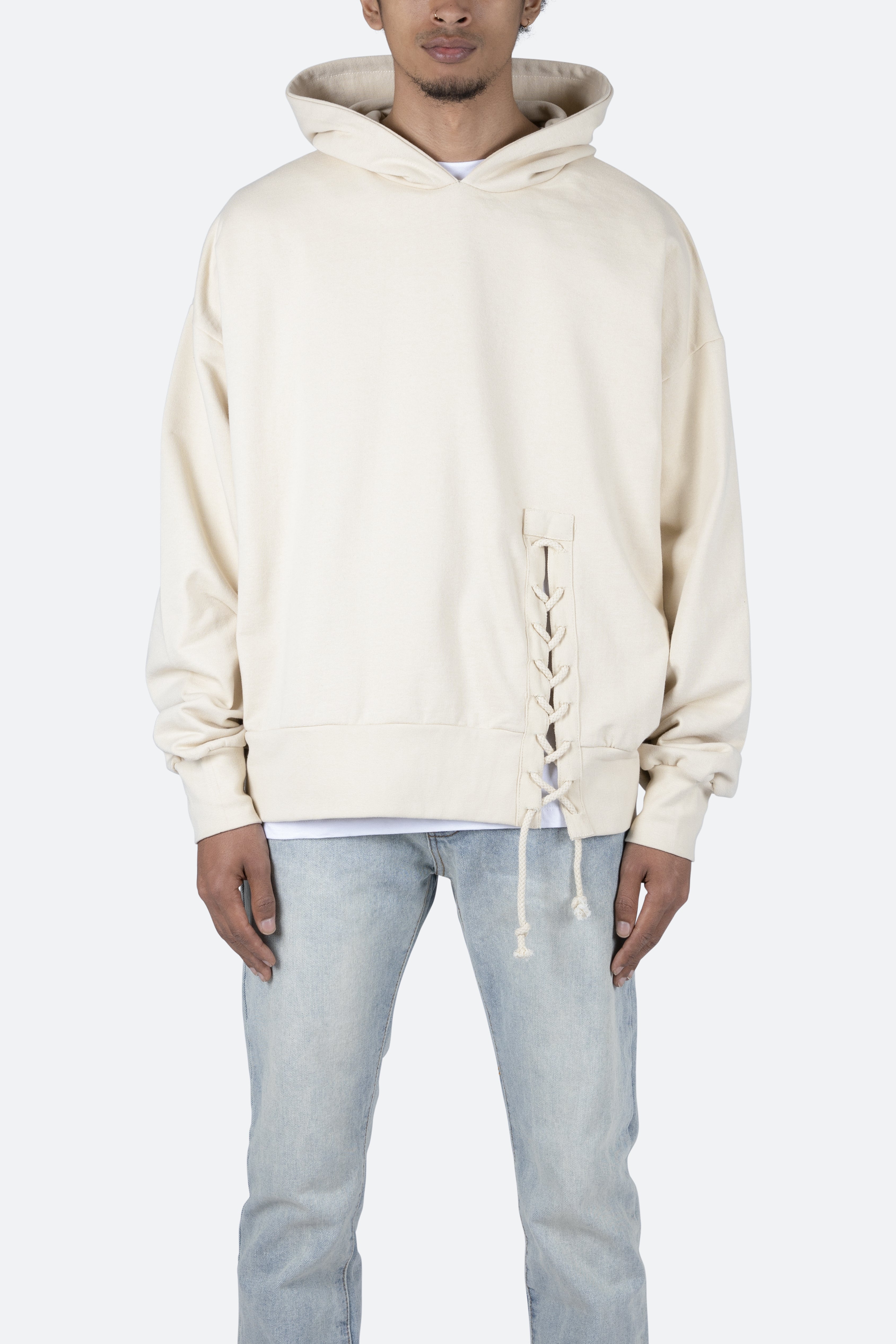 mnml - Laced Hoodie - Off White | Modvisor