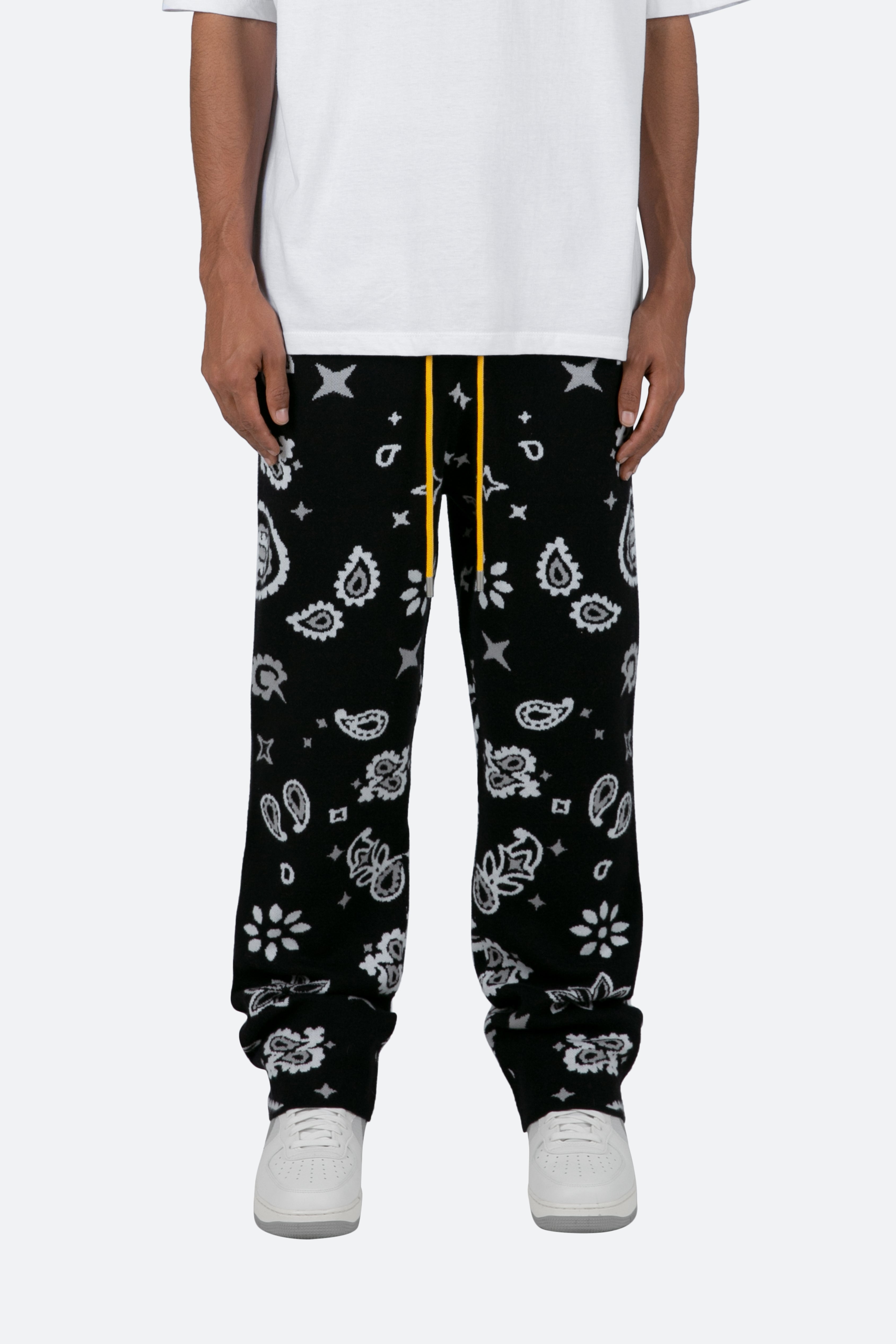 mnml Paisley Knit Sweatpants Black Modvisor