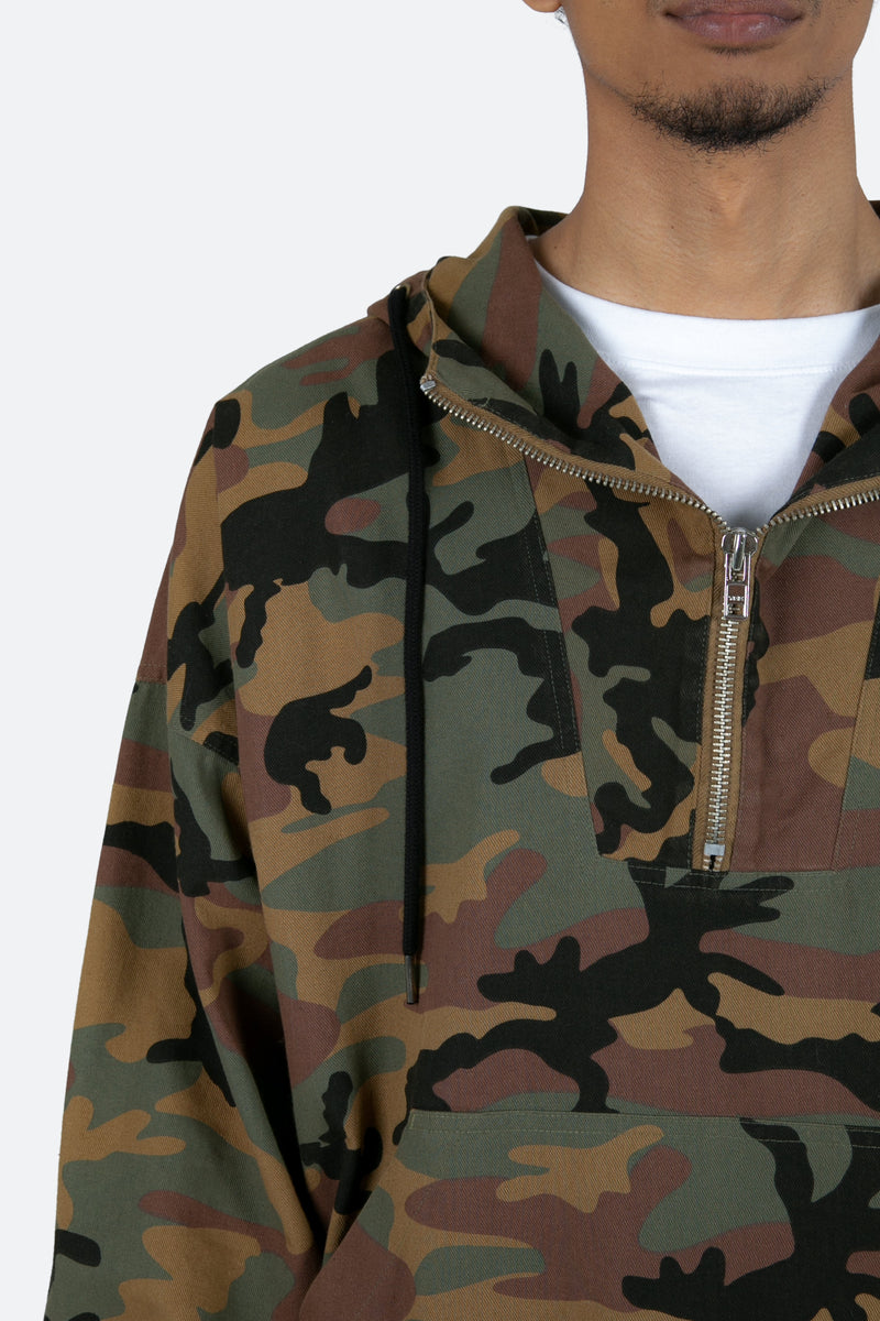 Quarter Zip Jacket - Camo | mnml | shop now