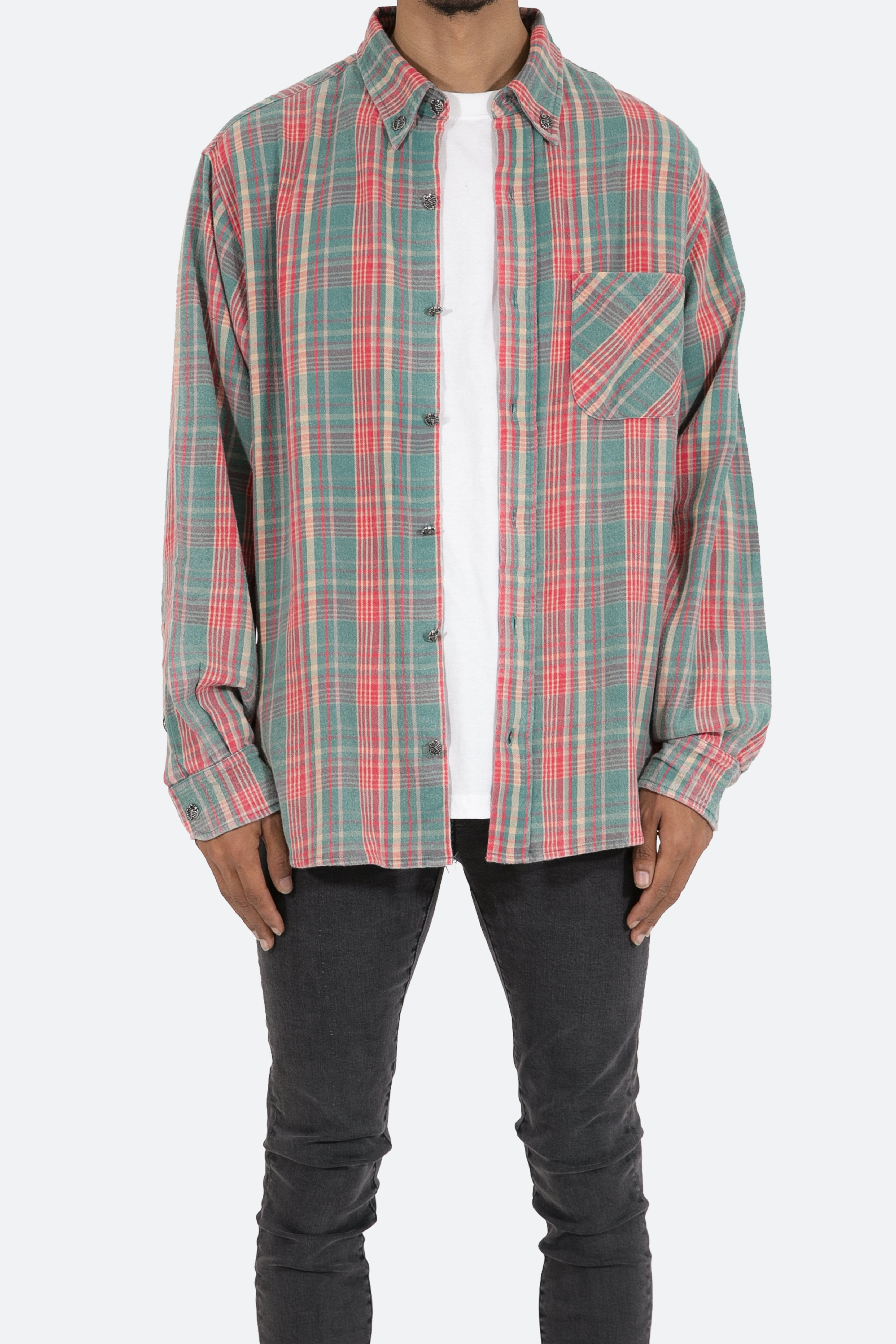 Image of Scorpion Vintage Flannel - Red/Blue