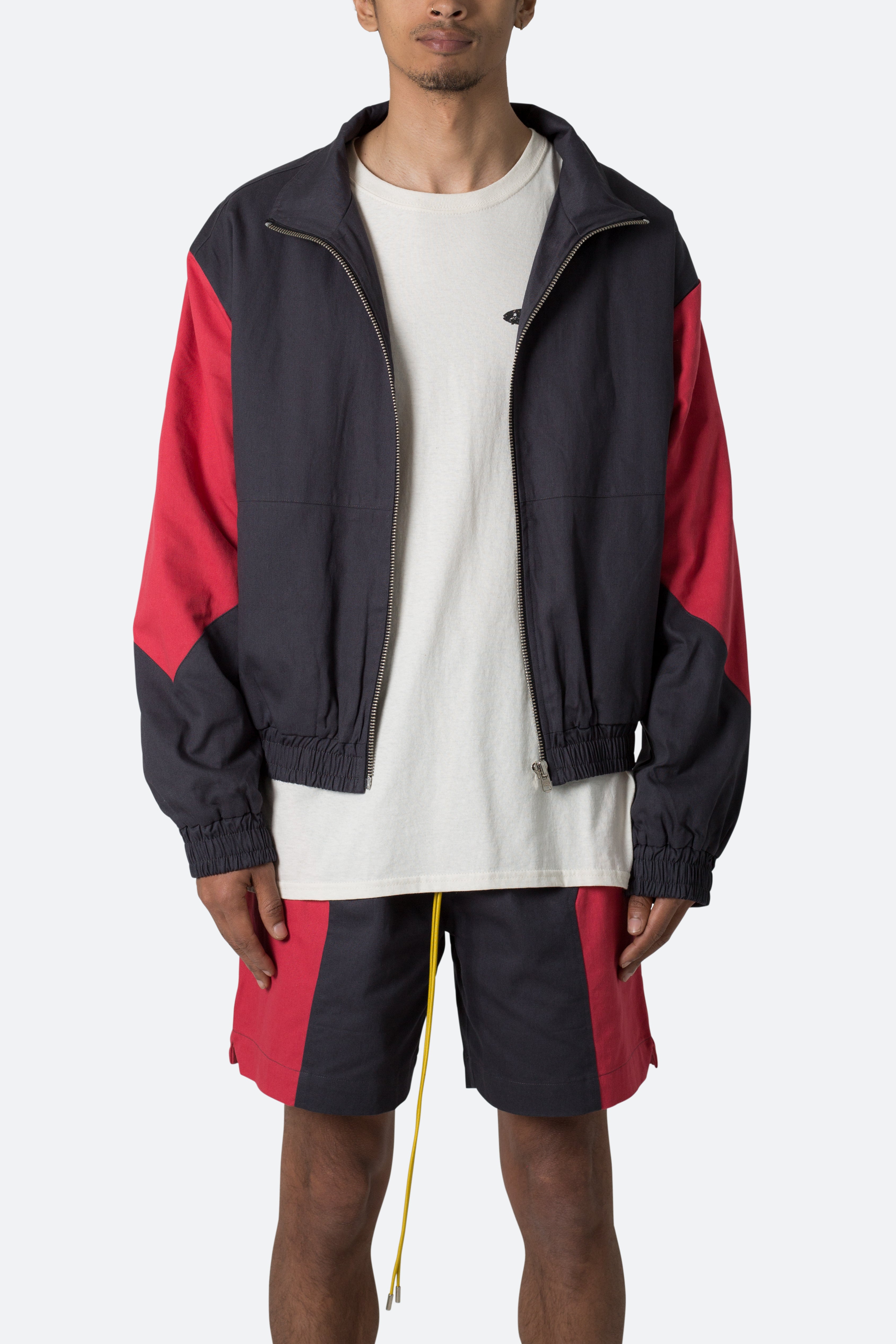 Twill Racing Jacket - Black/Red | mnml | shop now