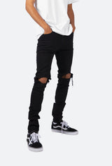 X43 Stretch Denim - Matte Black | mnml | shop now