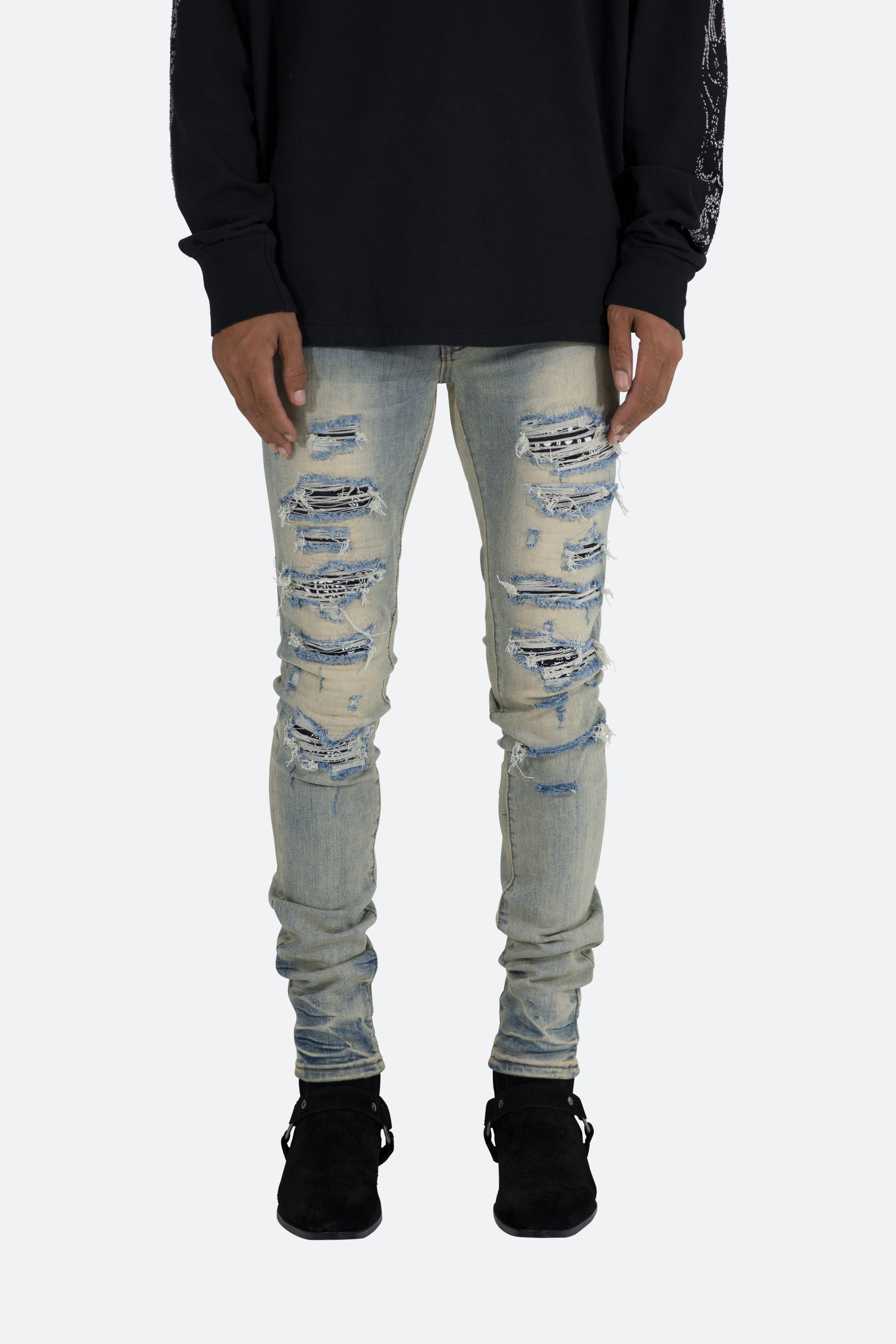 X461 Stretch Denim - Grey | mnml | shop now