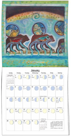 Astrology moon phase wall calendar