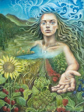 Lani Kai Weis Garden Mountain Goddess Art