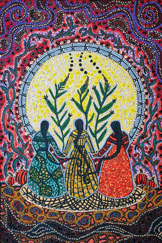 Three Indigenous Women in ritual with Plant Allies