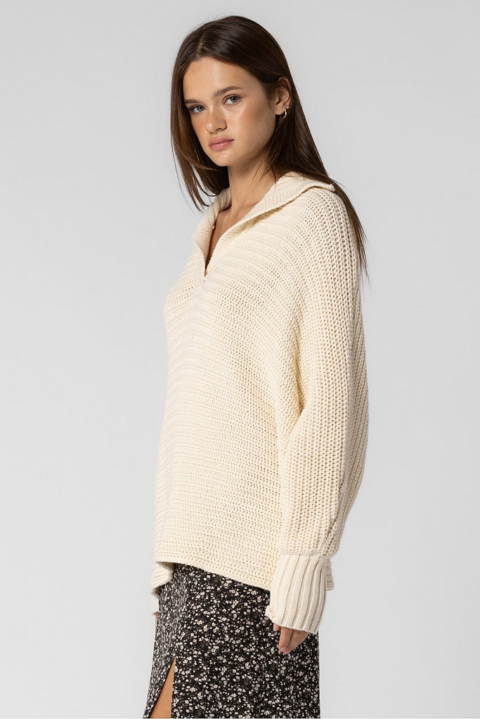 Calla Polo Sweater | VIDA MOULIN