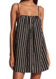 Tamara Mini Dress - Adia Stripe Black
