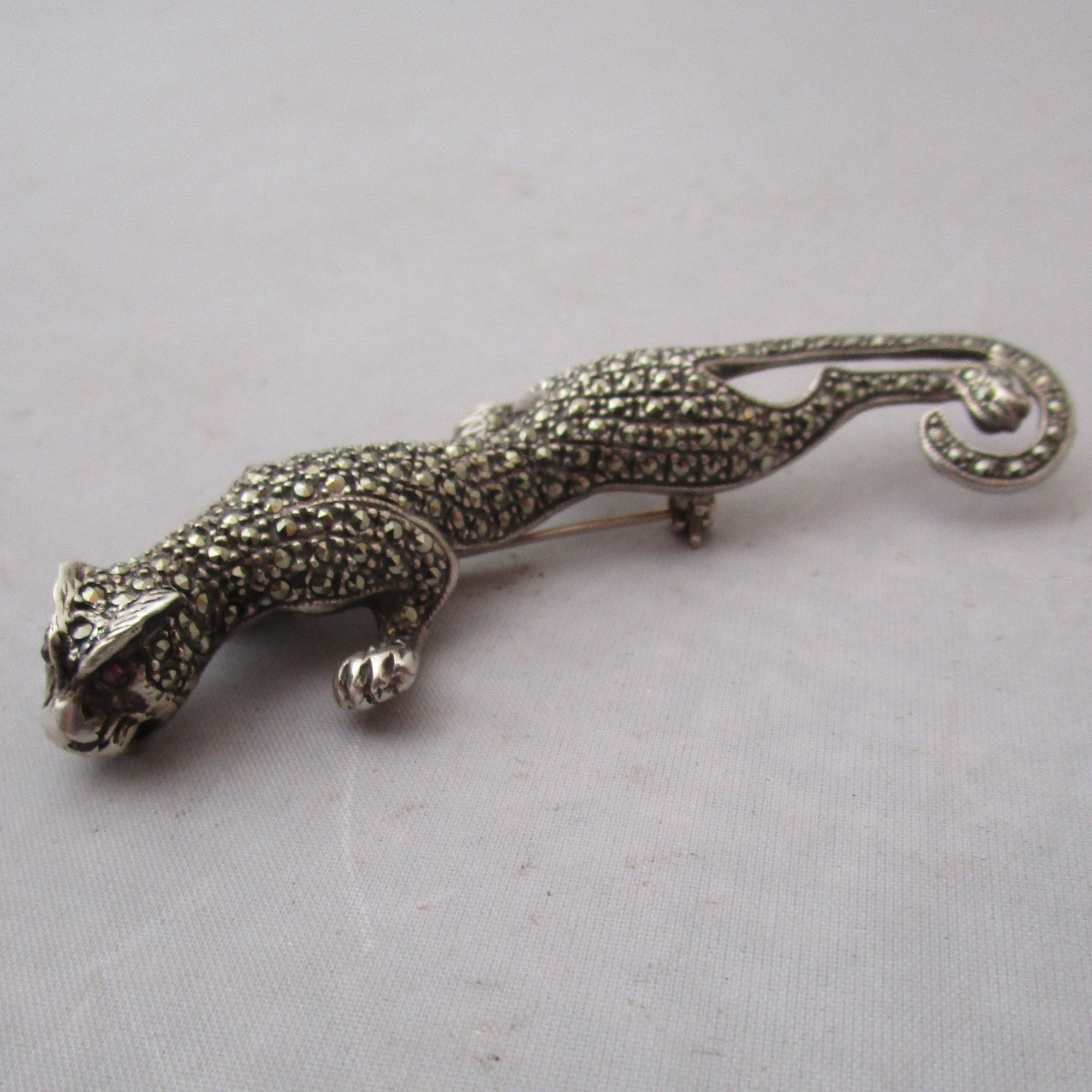 Leopard Antiques Tigers Eye Antique Silver Glove Button Hook 