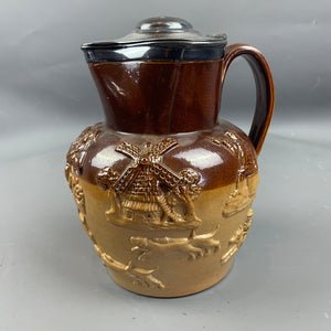 Ceramic Salt Glazed Large Harvest Jug Vintage Art Deco c1950