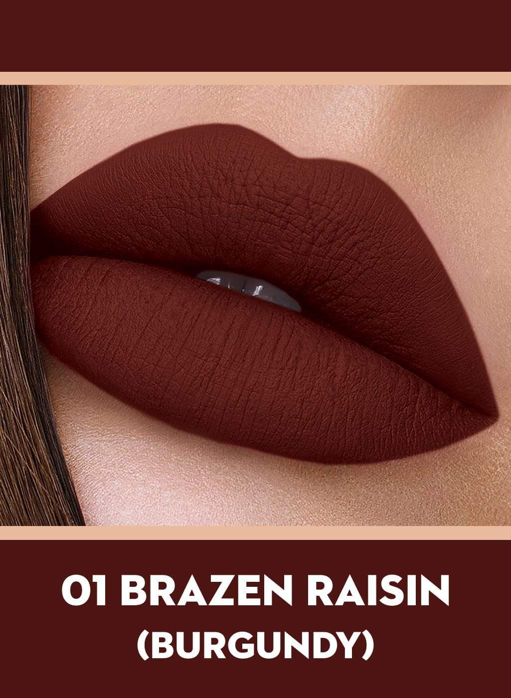 maroon lipstick