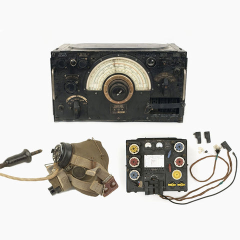 Radio equipment from RAF Lancaster bomber relevant to audio clip about Australian RAAF navigator using navigator Air Forcewatch  
