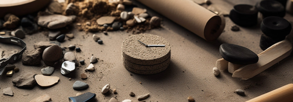 rough materials to craft a unisex watch