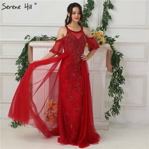 half sleeve evening gown