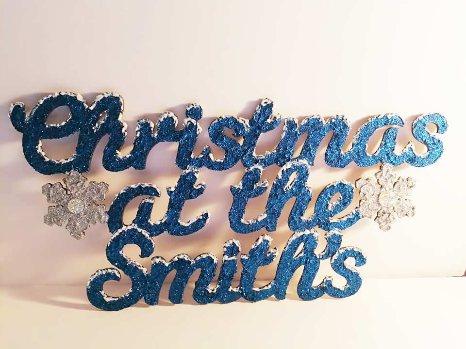 Nikki Smith - Christmas sign - Glitzcraft