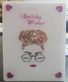 Face Stencil for Card making - glitter paste