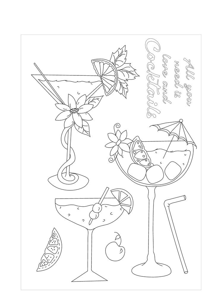 Divine Designs - All you need is love and cocktails A5 stamp set ...