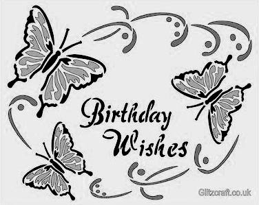 Birthday Wishes Stencil – Glitzcraft