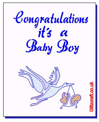 Its a Baby Boy Stencil – Glitzcraft