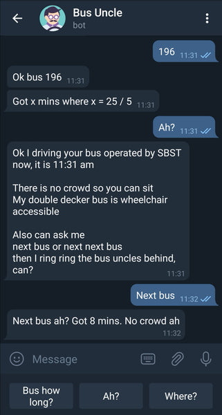 Bus Uncle: Bus timings and directions