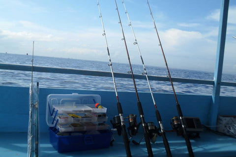 Family fishing in Lombok