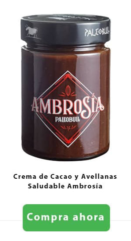 Crema de Cacao y Avellanas Saludable Ambrosía