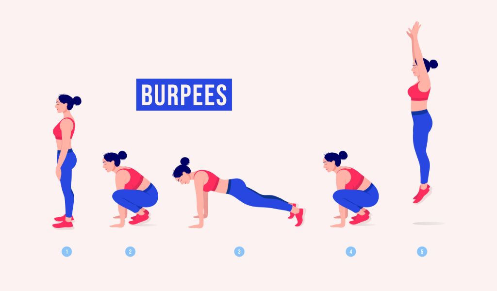 cómo se hace un burpee