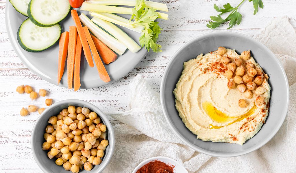 crudités con humus