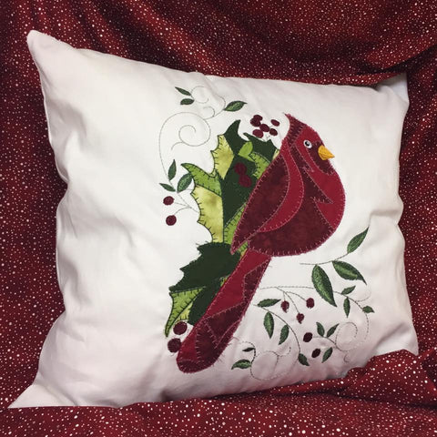 Anita Goodesign Heirloom Christmas Blanket Stitched Pillow at The Quilt Store