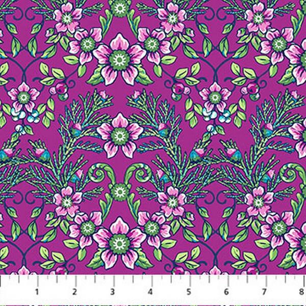 Wild Enchantment Fuschia by Brett Lewis for Northcott available in Canada at The Quilt Store
