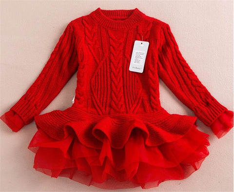 Sweater Dress (Red) – Hip Kids Boutique