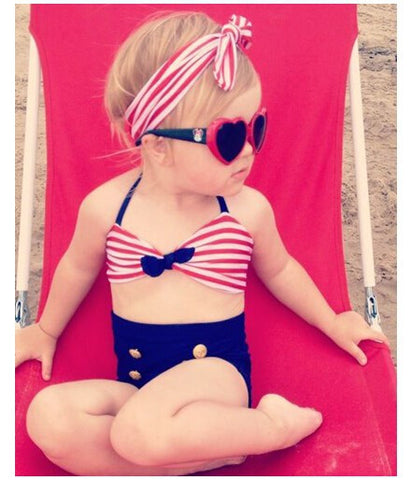 red white and blue bathing suit