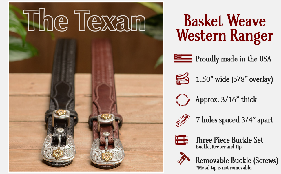 The Texas Ranger Gunbelt and Holster made in the USA