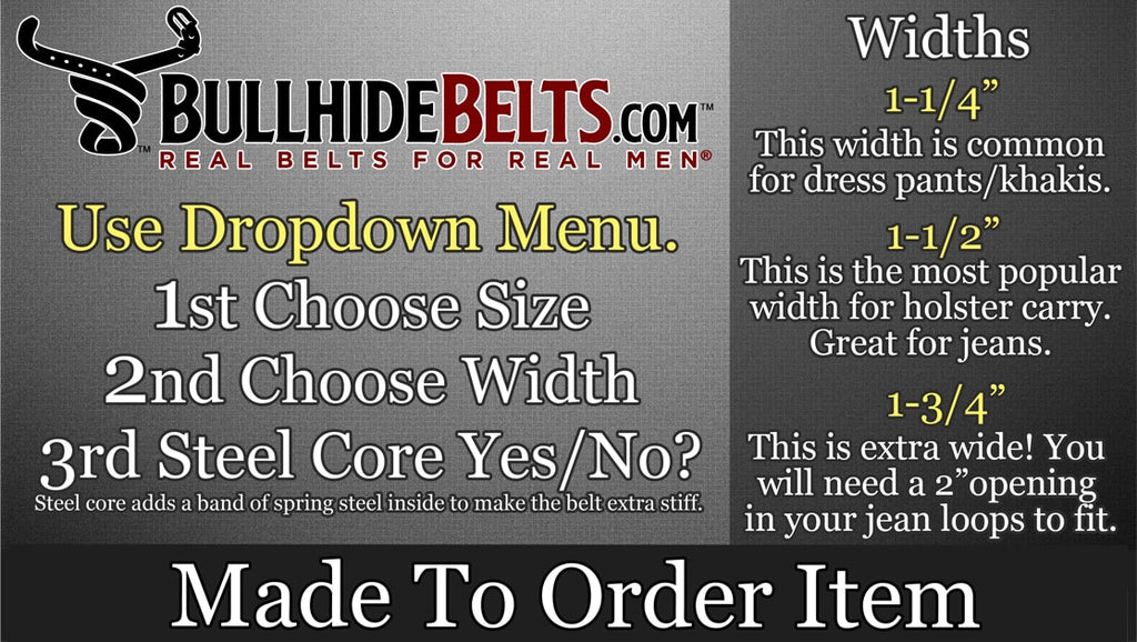 Cobra Skin Max Thickness Gun Belt Bullhidebelts Com