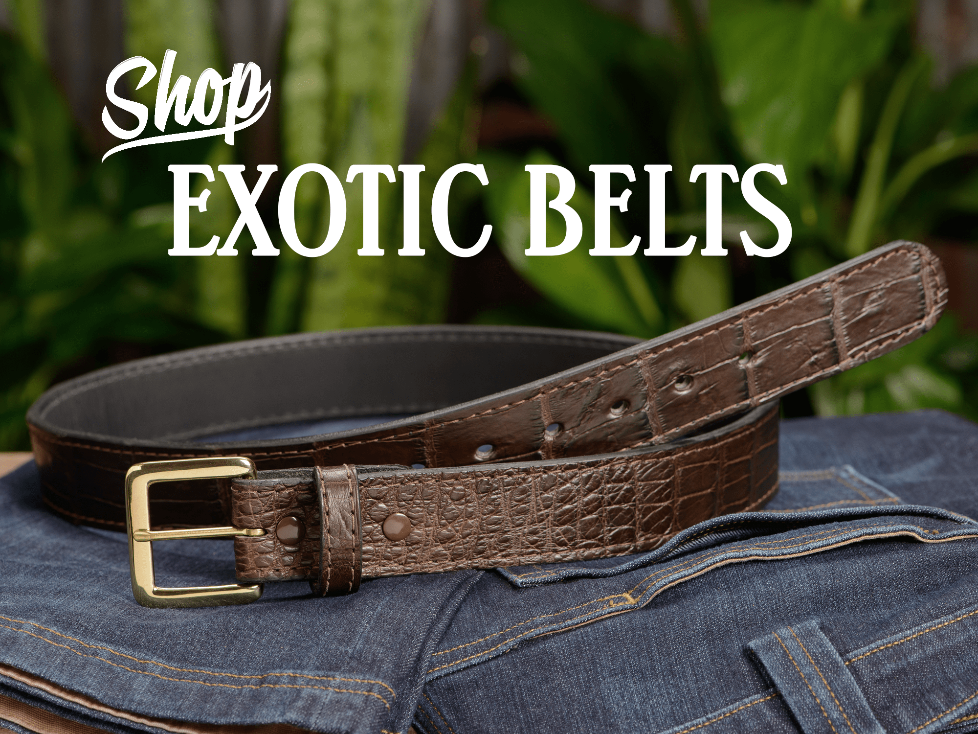 Exotic leathers belt bag