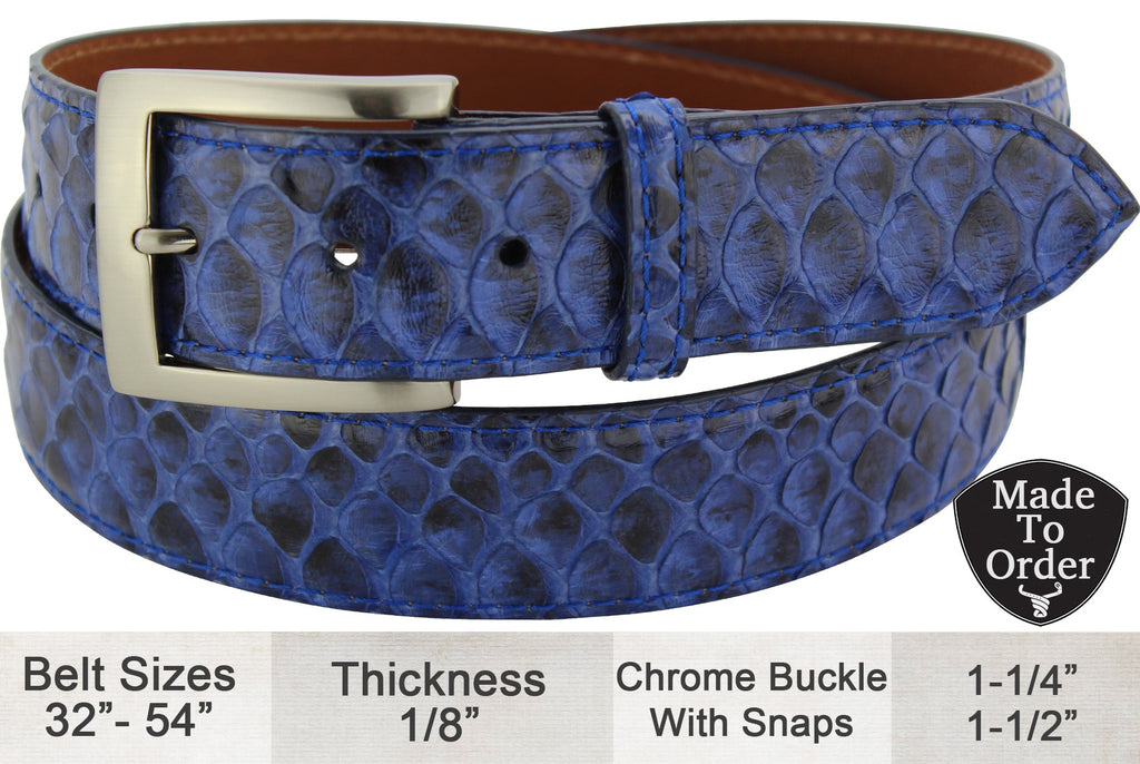 blue designer belt
