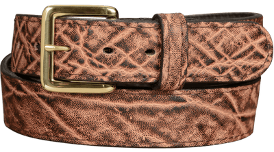 Brown Ostrich Belt - Handmade real Ostrich Skin – Yoder Leather Company