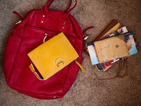 The Rodica tote and Marianne crossbody make for the perfect travel duo