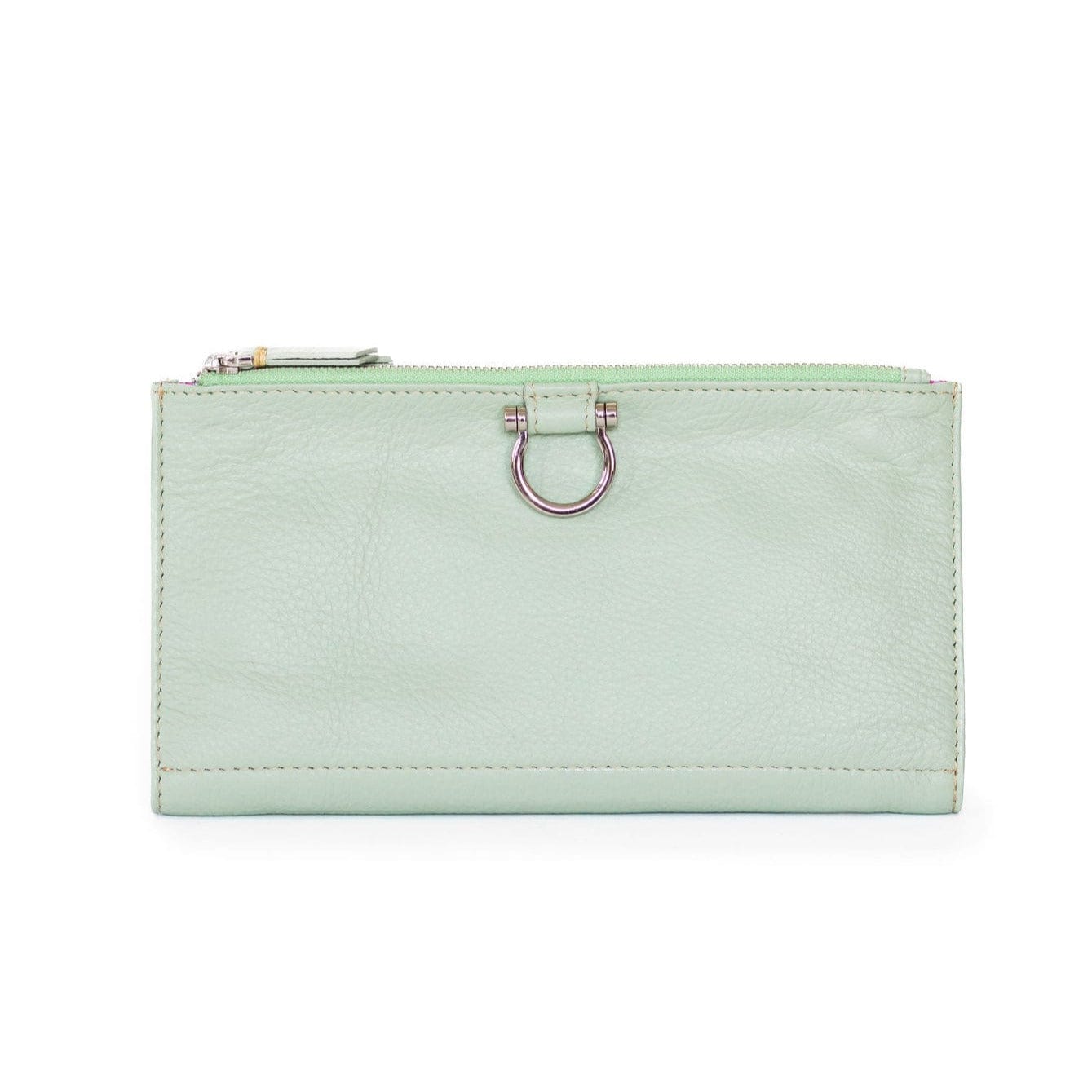 Leather Long Wallet Wristlet