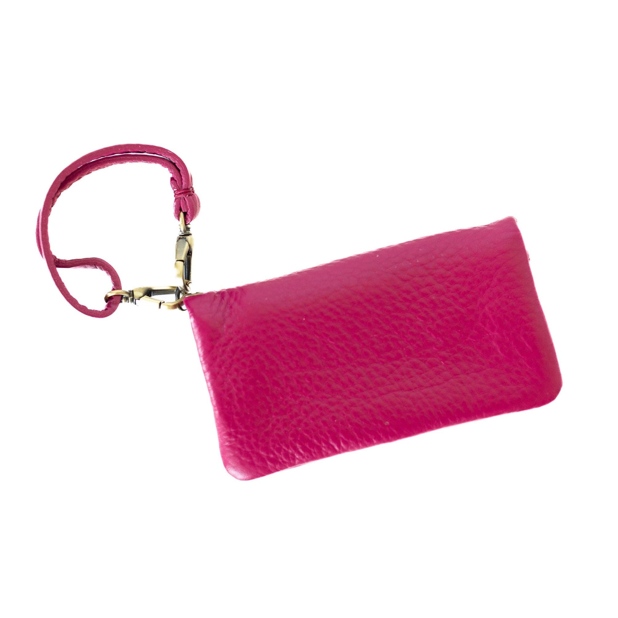 Rose Leather Coin Purse Ruby Pink Oil Leather